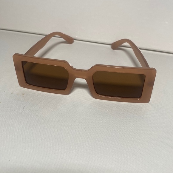 Men Square Shaped Frame Fashion Brown SHEIN Sunglasses - Picture 3 of 5